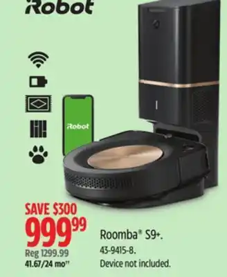 Canadian Tire Irobot roomba s9+ offer