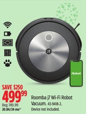 Canadian Tire Irobot roomba j7 wi-fi robot vacuum offer