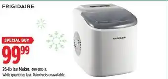 Canadian Tire Frigidaire ice maker with digital led panel, 26-lb ice in 24 hrs, ready in 6 min, 1.2-qt offer