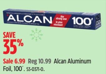 Canadian Tire Alcan aluminum foil, 100´ offer