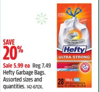 Canadian Tire Hefty garbage bags offer