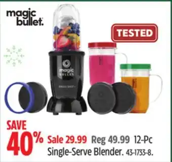 Canadian Tire Magic bullet 12-pc single-serve blender offer