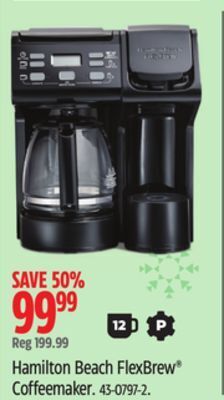 Canadian Tire Hamilton beach flexbrew coffeemaker offer
