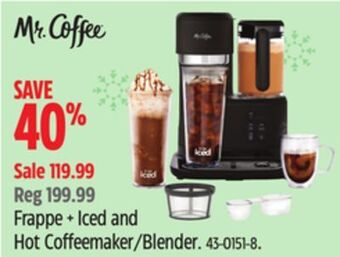 Canadian Tire Mr. coffee frappe + iced and hot coffeemaker/blender offer