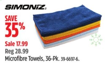 Canadian Tire Simoniz microfibre towels, 36-pk offer