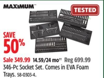 Canadian Tire Maximum 346-pc socket set offer