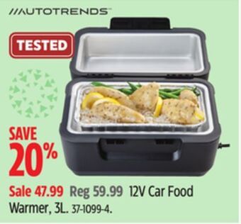 Canadian Tire Autotrends 12v car food warmer, 3l offer