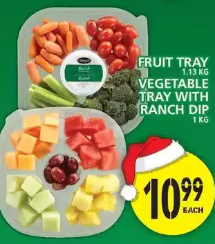 Food Basics Fruit tray | vegetable tray with ranch dip offer