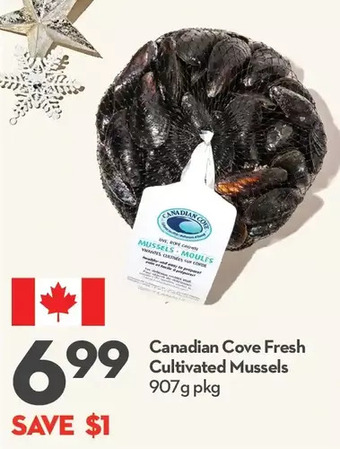 Longo's Canadian cove fresh cultivated mussels offer