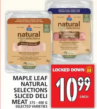 Food Basics Maple leaf natural selections sliced deli meat offer