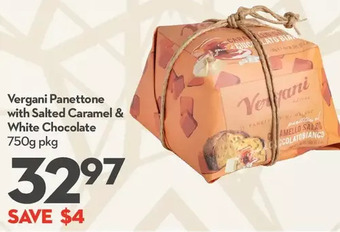 Longo's Vergani panettone with salted caramel & white chocolate offer