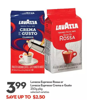 Longo's Lavazza espresso rossa or lavazza espresso crema e gusto offer