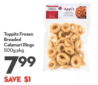 Longo's Toppits frozen breaded calamari rings offer