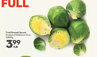 Longo's Fresh brussels sprouts offer