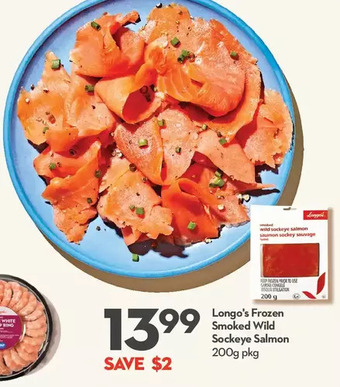 Longo's Longo's frozen smoked wild sockeye salmon offer