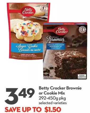 Longo's Betty crocker brownie or cookie mix offer
