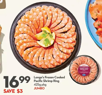 Longo's Longo's frozen cooked pacific shrimp ring offer
