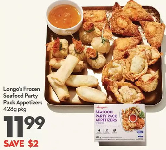 Longo's Longo's frozen seafood party pack appetizers offer