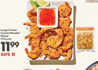 Longo's Longo's frozen coconut breaded shrimp offer