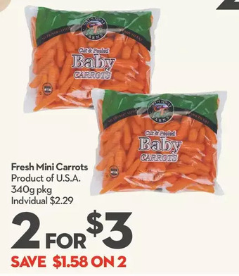Longo's Fresh mini carrots offer