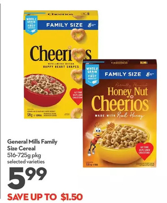 Longo's General mills family size cereal offer