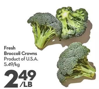 Longo's Fresh broccoli crowns offer