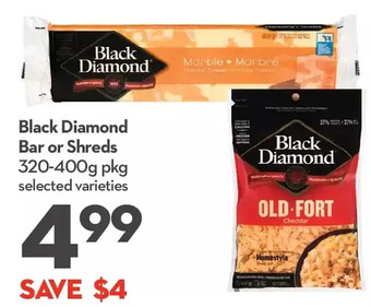 Longo's Black diamond bar or shreds offer