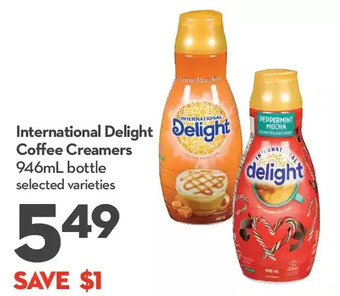Longo's International delight coffee creamers offer