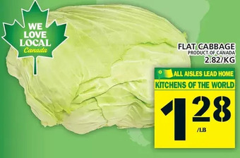 Food Basics Flat cabbage offer