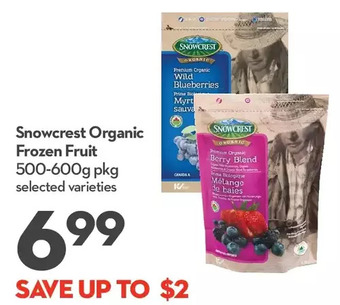 Longo's Snowcrest organic frozen fruit offer