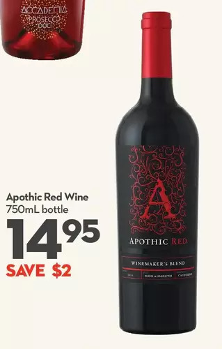 Longo's Apothic red wine offer