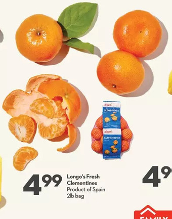 Longo's Longo's fresh clementines offer