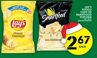Food Basics Lay's potato chips or smartfood popcorn offer