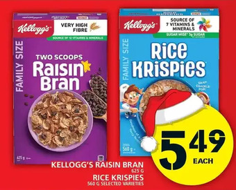 Food Basics Kellogg's raisin bran | rice krispies offer