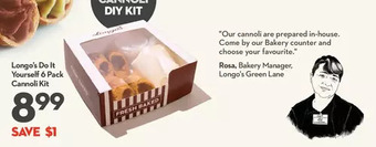 Longo's Longo's do it yourself cannoli kit offer