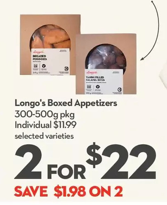 Longo's Longo's boxed appetizers offer