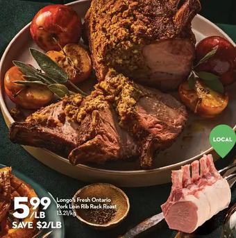 Longo's Longo's fresh ontario pork loin rib rack roast offer