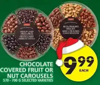 Food Basics Chocolate covered fruit or nut carousels offer