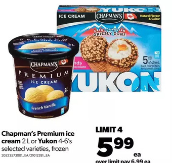 Real Canadian Superstore Chapman's premium ice cream or yukon offer