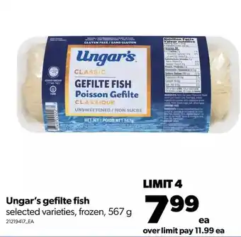 Real Canadian Superstore Ungar's gefilte fish offer