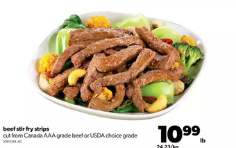 Real Canadian Superstore Beef stir fry strips offer