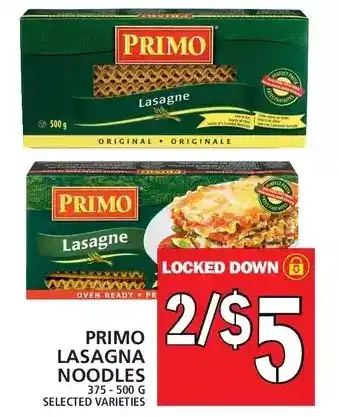 Food Basics Primo lasagna noodles offer