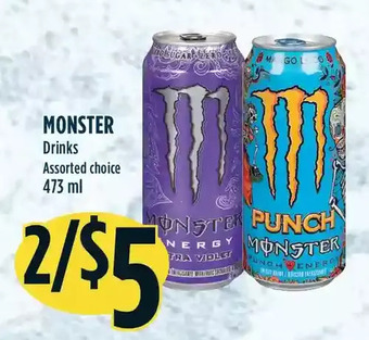 Marché Adonis Monster drinks offer