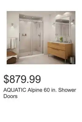 Costco Aquatic alpine 60 in. shower doors offer