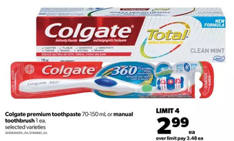 Real Canadian Superstore Colgate premium toothpaste or manual toothbrush offer