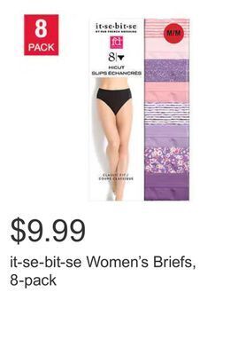 Costco It-se-bit-se women's briefs, 8-pack offer