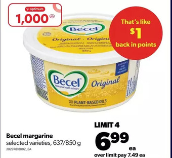 Real Canadian Superstore Becel margarine offer