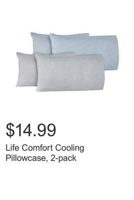 Costco Life comfort cooling pillowcase, 2-pack offer