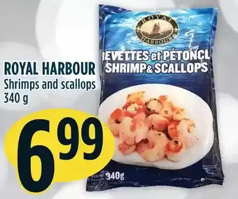 Marché Adonis Royal harbour shrimps and scallops offer