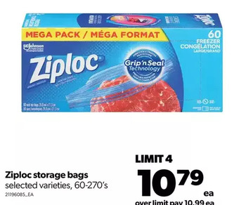Real Canadian Superstore Ziploc storage bags offer